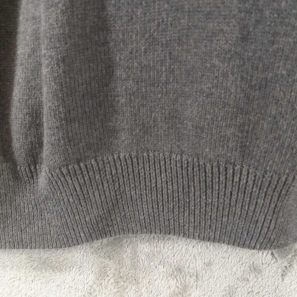 Southern Pines Sweater Mens Sz XL Gray Cable Knit Collared Cotton Button Classic